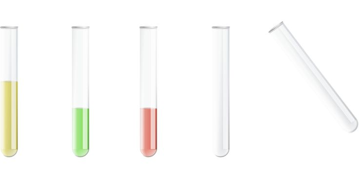 Пробирки на белом фоне