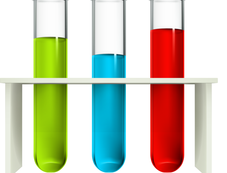 Химические колбы и пробирки