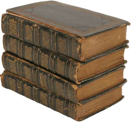 Старинные книги на прозрачном фоне