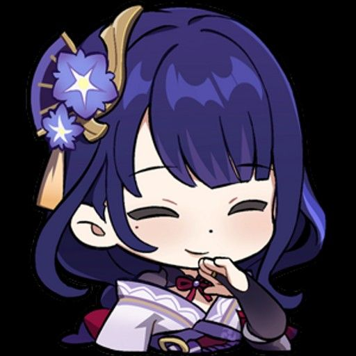 Чиби Райден Геншин Стикеры