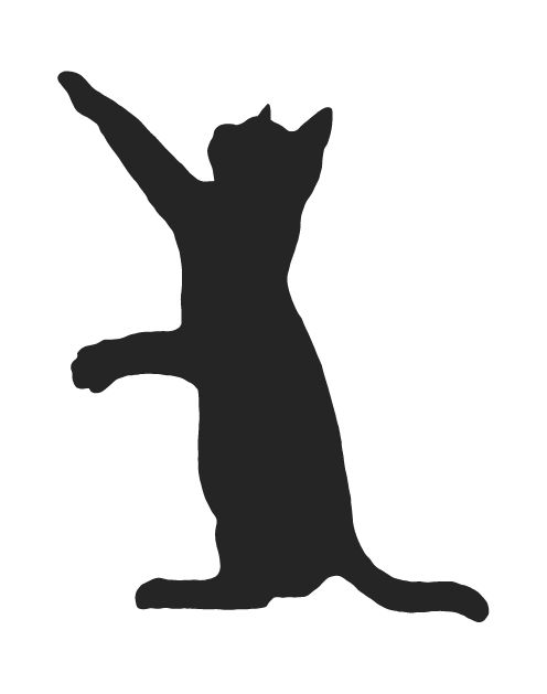 Силуэт котенка