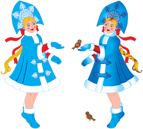 Снегурочка на прозрачном фоне