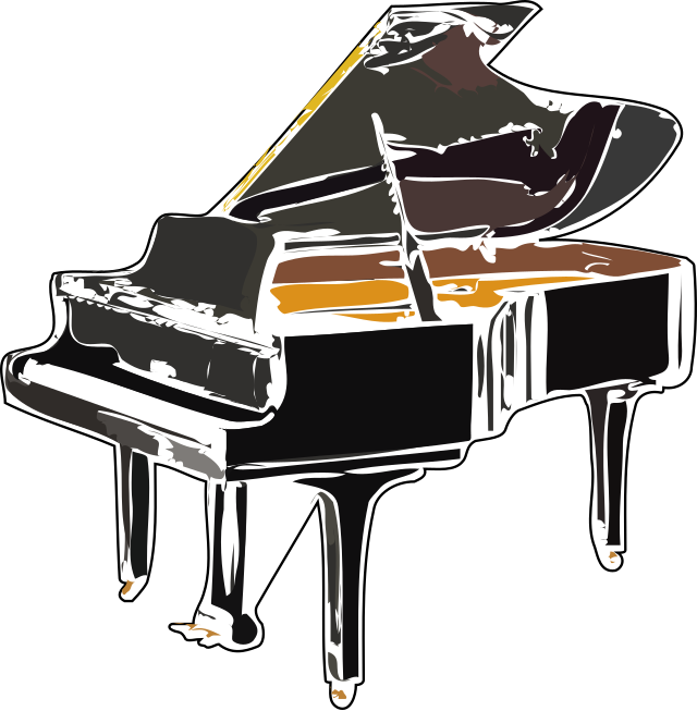 Рояль на белом фоне