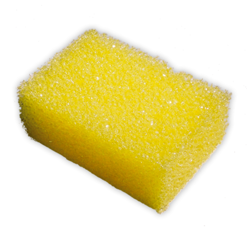 Губка для мытья посуды желтая