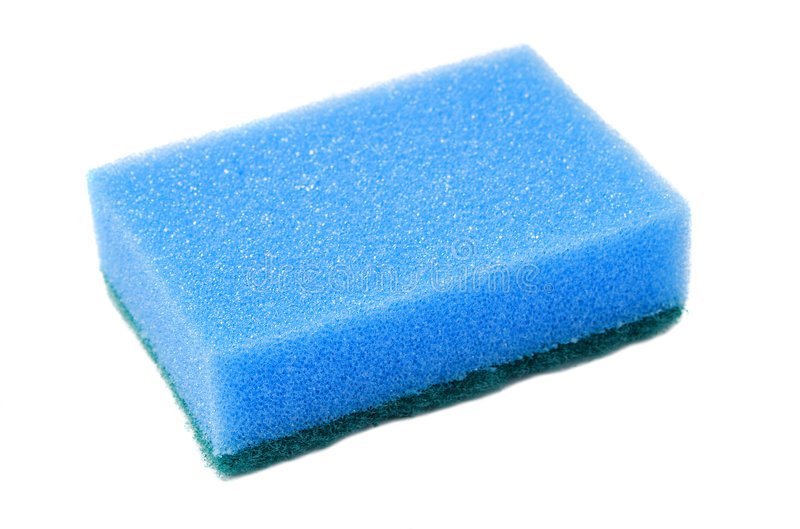 Губка для посуды голубая