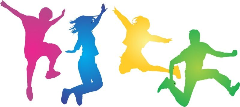 Цветные силуэты людей