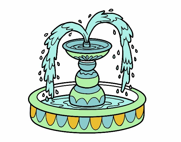 Фонтан рисунок детский