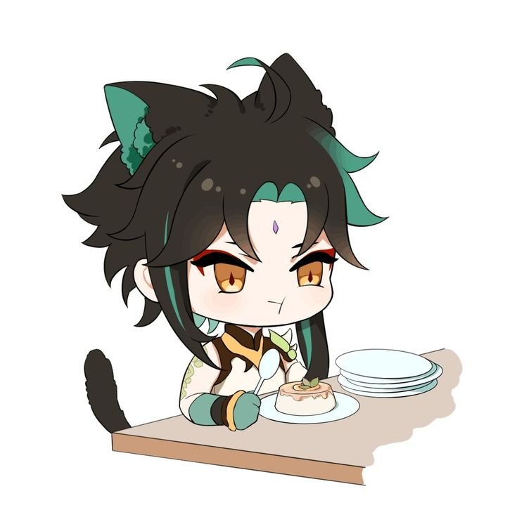 Сяо Геншин Чиби Стикеры