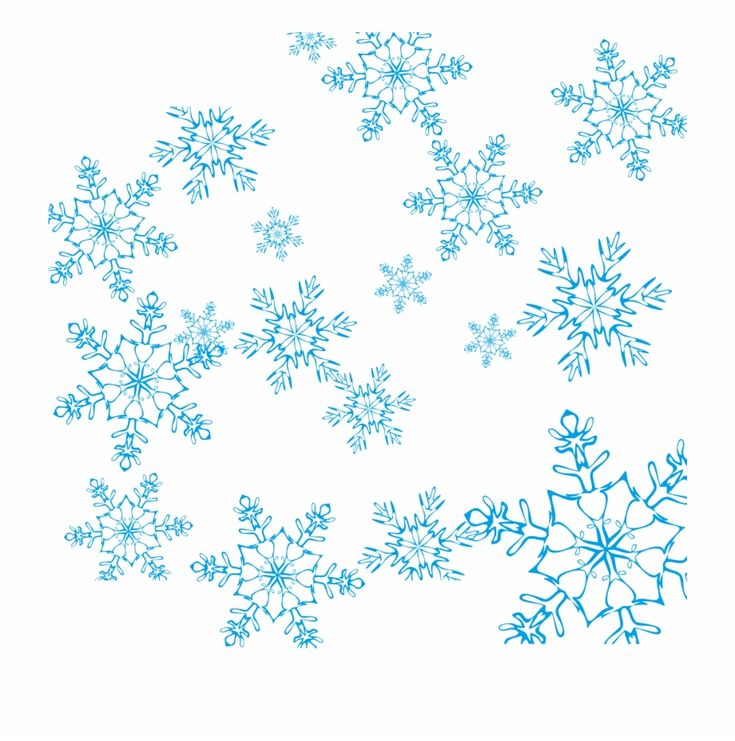 Снежинки на прозрачном фоне