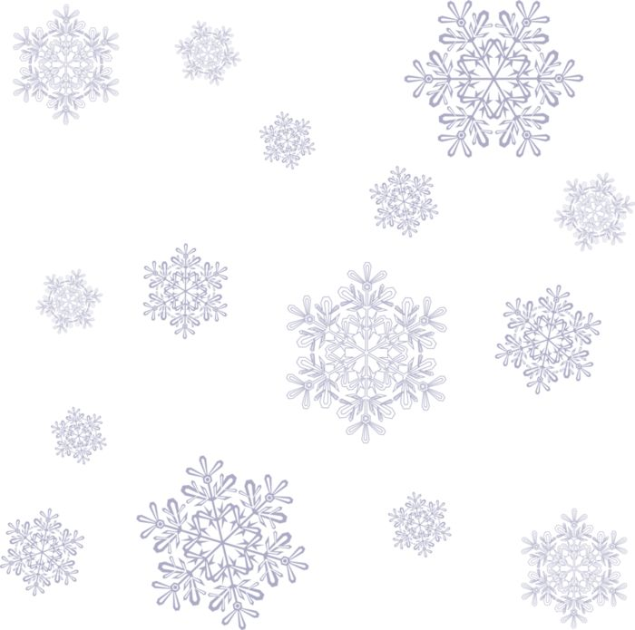 Снежинки на белом фоне