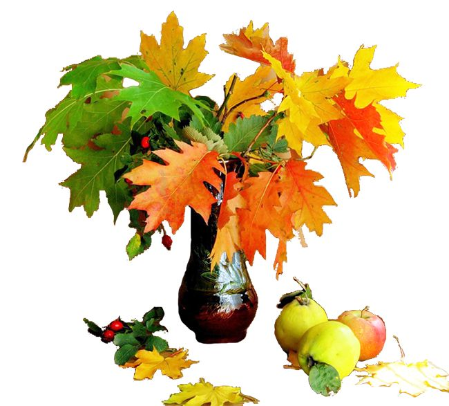 Кленовые листья в вазе