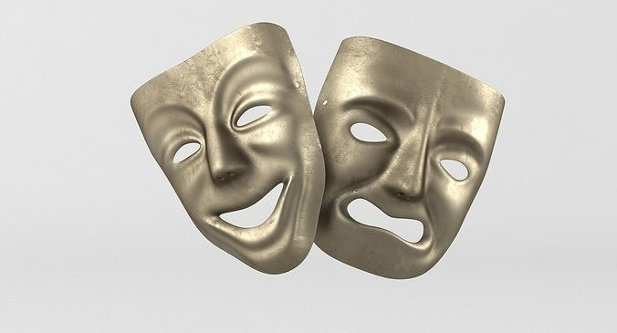 Театральные маски на прозрачном фоне