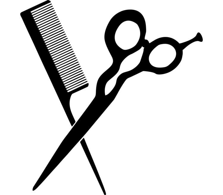 Логотип ножницы и расческа
