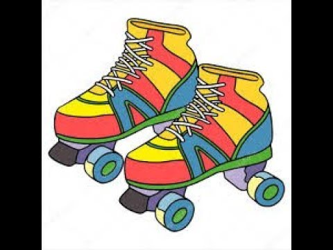 Роликовые коньки на прозрачном фоне