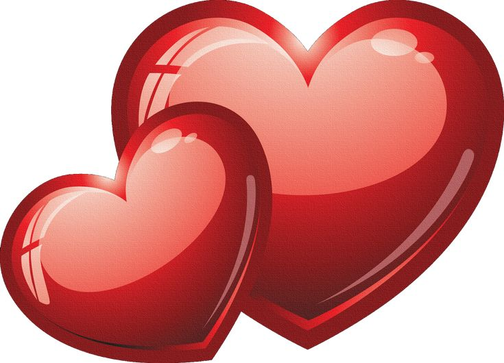 Сердечки на прозрачном фоне