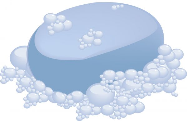 Мыло на прозрачном фоне