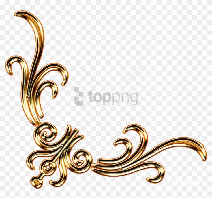 Золотые вензеля уголки