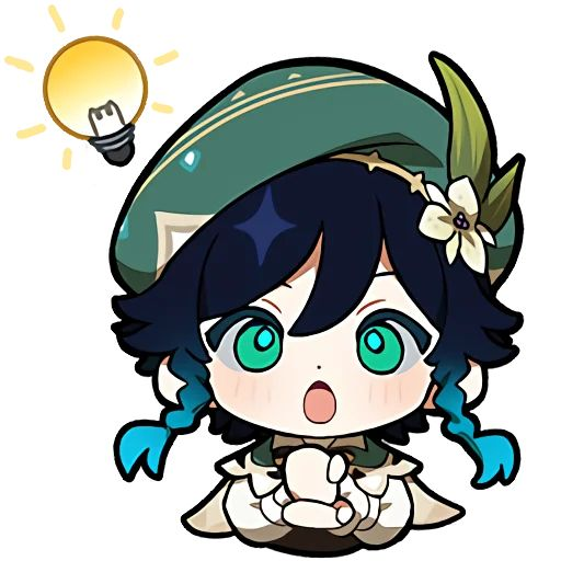 Венти Геншин Чиби Стикеры