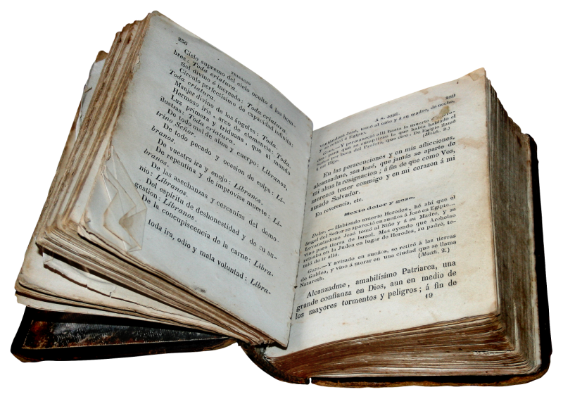 Раскрытая старинная книга