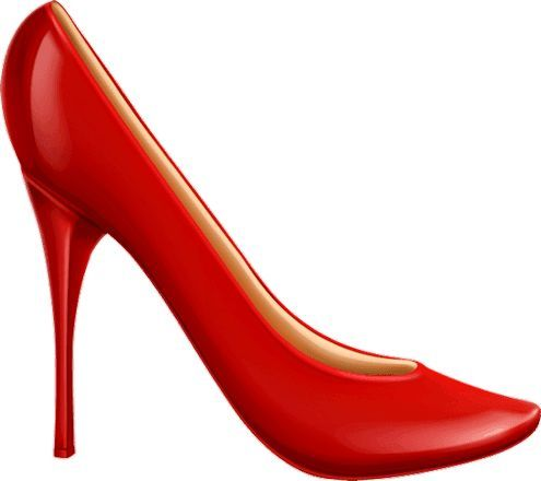 Красные туфли на белом фоне