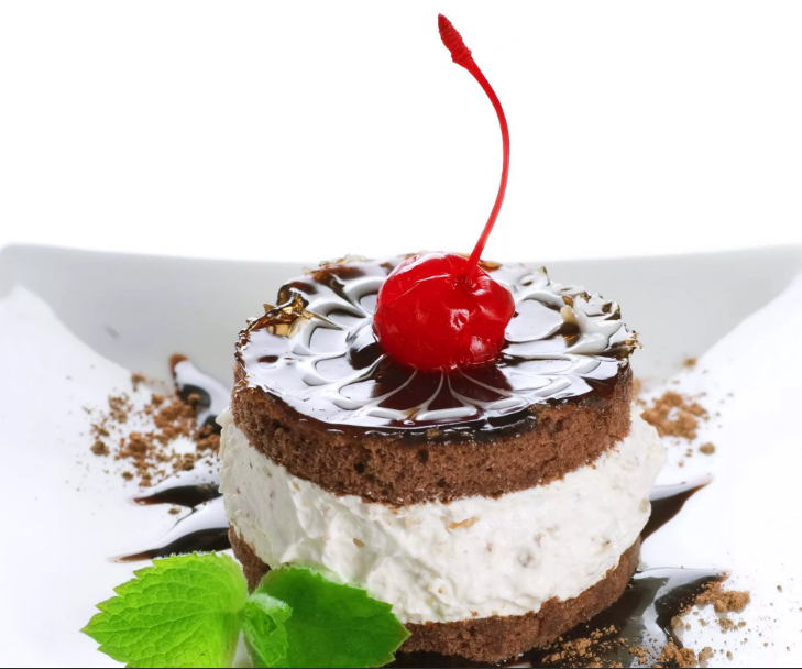 Десерты на белом фоне