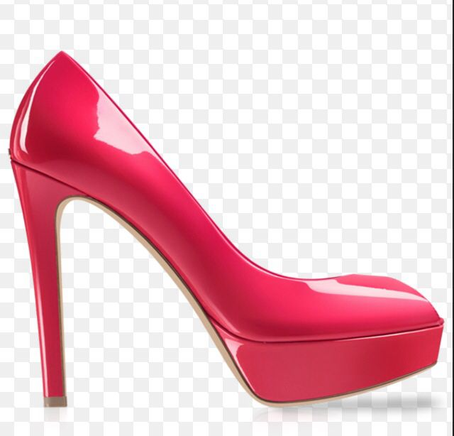 Женская обувь на прозрачном фоне