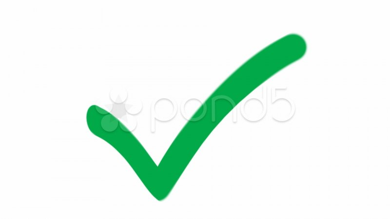 Зеленая галочка на белом фоне