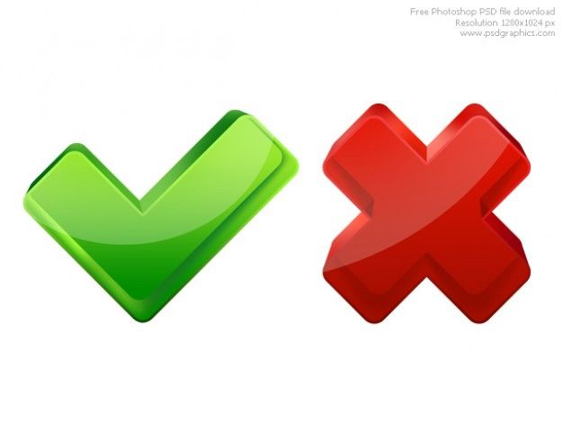 Галочка и крестик