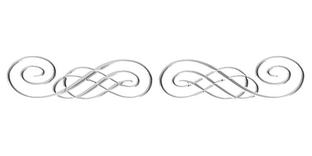 Белые вензеля на прозрачном фоне