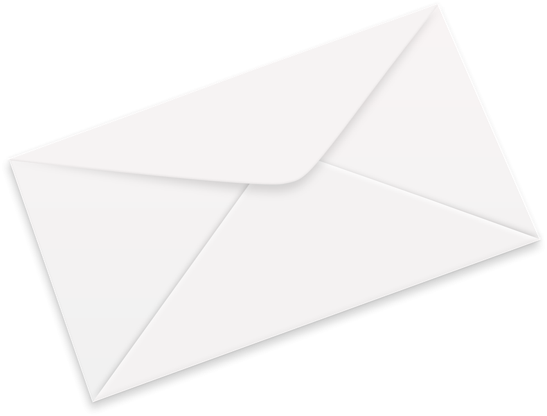 Конверт на прозрачном фоне