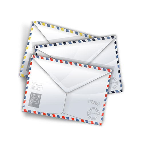 Конверт на прозрачном фоне