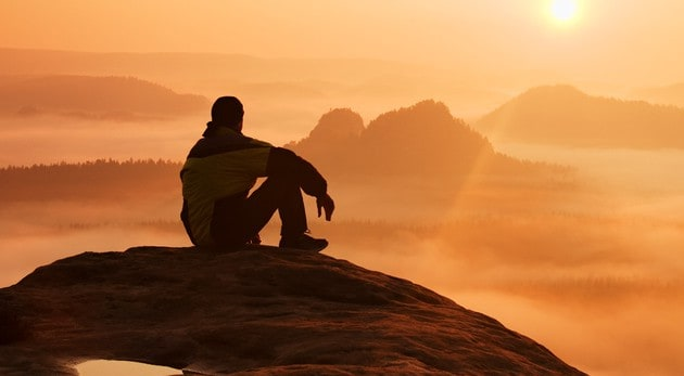 Странник на закате