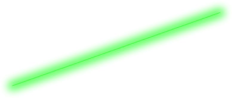 Неоновая зеленая линия на прозрачном фоне
