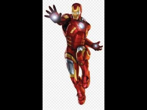 Железный человек Марвел на белом фоне