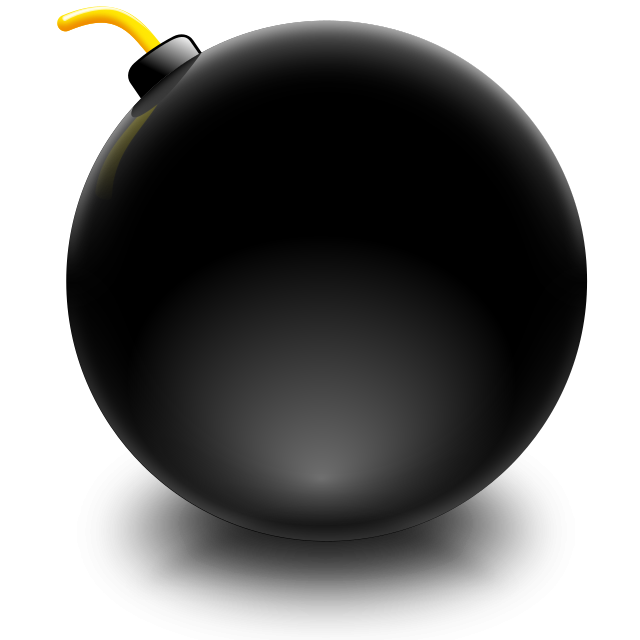 Круглая бомба с фитилем