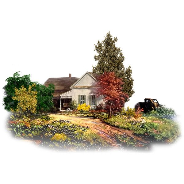 Пейзаж на прозрачном фоне