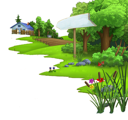 Деревня на прозрачном фоне