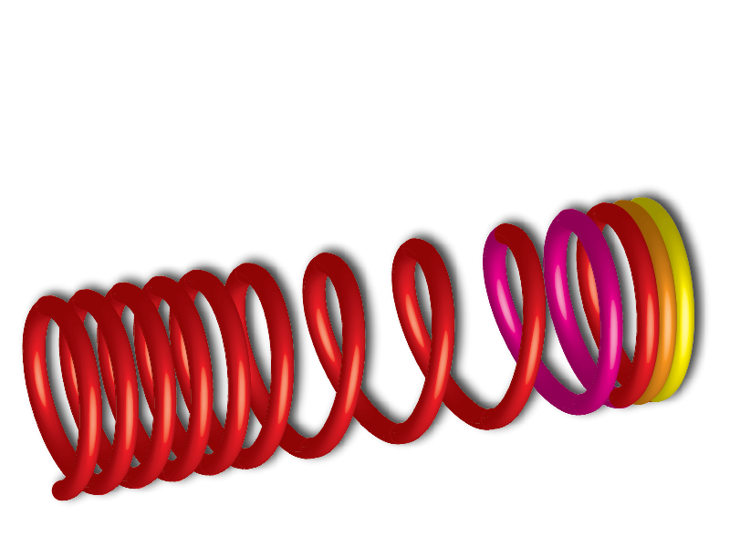 Пружина на белом фоне