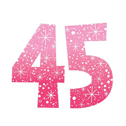 Цифры 45 для юбилея