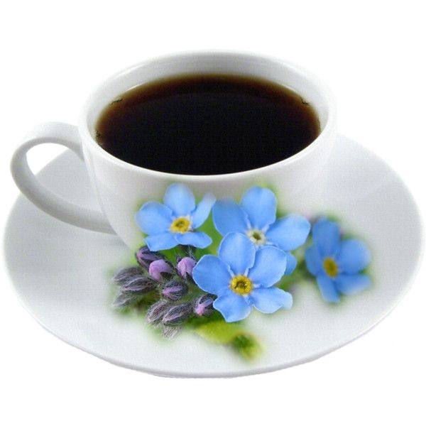 Чашечка кофе с незабудками