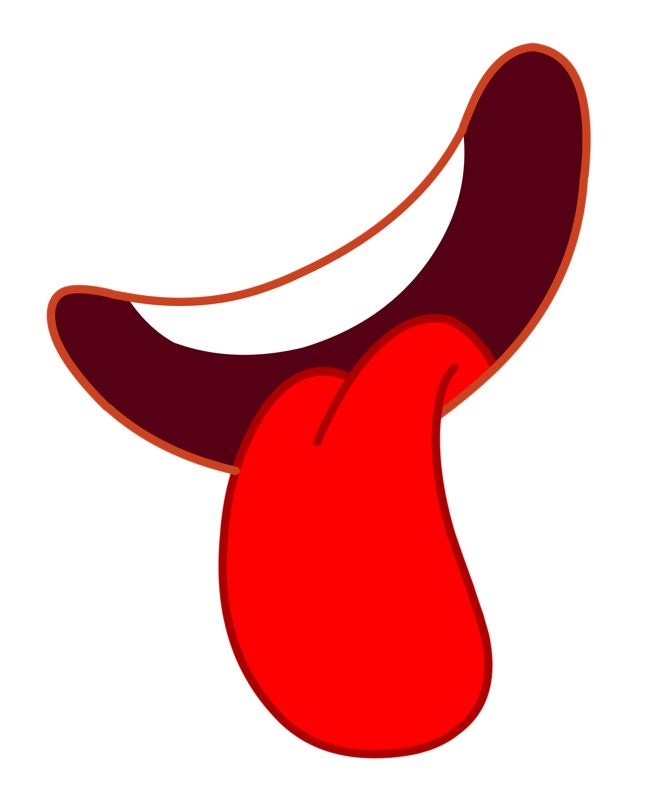 Язык на прозрачном фоне