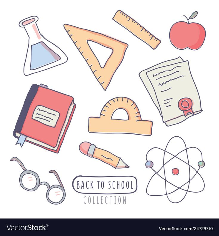 Стикеры школьные принадлежности