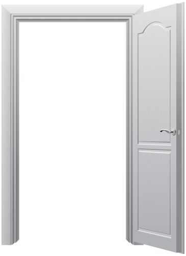 Дверь на прозрачном фоне