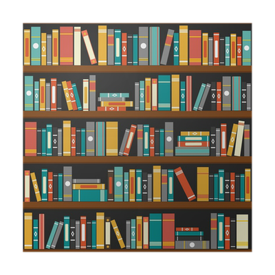 Шкаф с книгами вектор