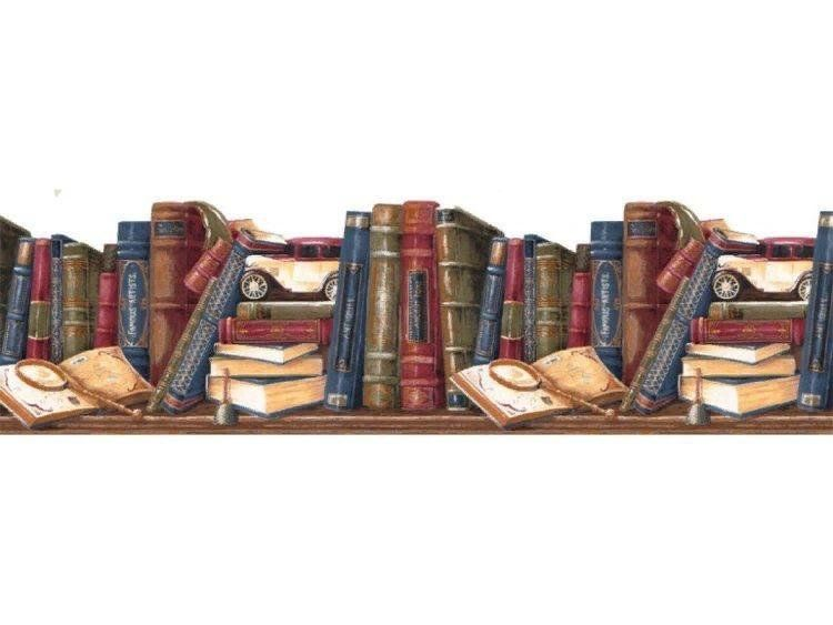 Книжная полка с книгами