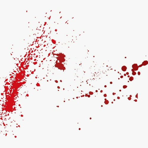 Пятна крови на прозрачном фоне