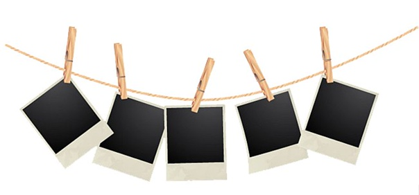 Прищепки на веревке для фотографий