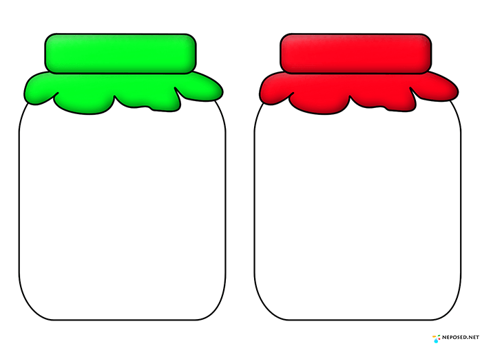 Трафарет баночка варенья