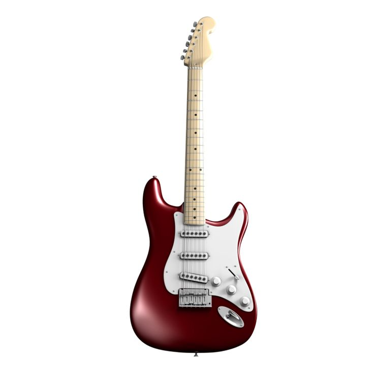 Fender Stratocaster на белом фоне