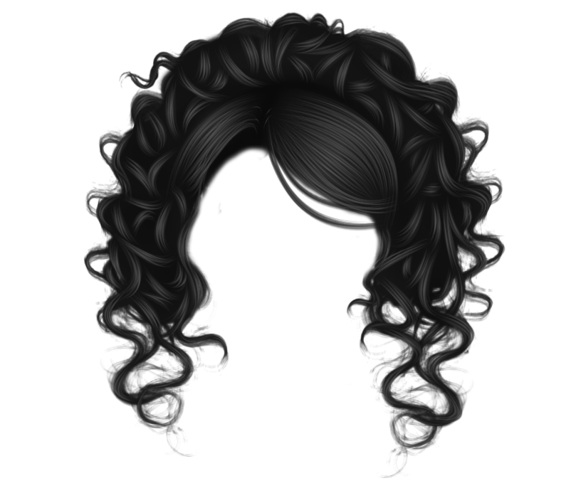 Локон волос на прозрачном фоне